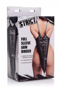 XR BRANDS STRICT - długie SKÓRZANE KAJDANKI rękawy BONDAGE