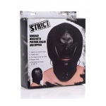 XR BRANDS STRICT - KAPTUR z maską EKOSKÓRA bondage