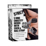 XR BRANDS STRICT - PIERŚCIENIE na penisa z KAJDANKAMI na jądra