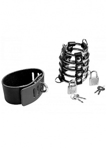 XR BRANDS STRICT - PIERŚCIENIE na penisa z KAJDANKAMI na jądra