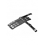 XR BRANDS STRICT - Skórzany pierścień na penisa i jądra STRETCHER