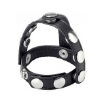 XR BRANDS STRICT - Uprząż z dildo i jądrami 