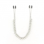 Zaciski na sutki z łańcuszkiem pereł - Sportsheets Midnight Pearl Chain Nipple Clips  