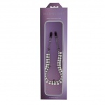 Zaciski na sutki z łańcuszkiem pereł - Sportsheets Midnight Pearl Chain Nipple Clips  