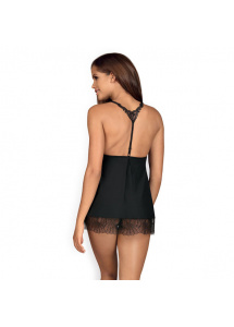 Zalotna koszulka babydoll – Obsessive Chiccanta Babydoll & Thong Black L/XL