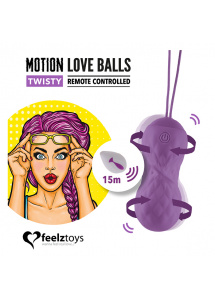 Zdalnie sterowane jajeczko stymulujące - Feelztoys Remote Controlled Motion Love Balls Twisty