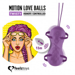 Zdalnie sterowane jajeczko stymulujące - Feelztoys Remote Controlled Motion Love Balls Twisty