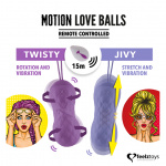 Zdalnie sterowane jajeczko stymulujące - Feelztoys Remote Controlled Motion Love Balls Twisty