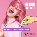 Zdalnie sterowane jajeczko stymulujące - Feelztoys Remote Controlled Motion Love Balls Twisty