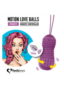 Zdalnie sterowane jajeczko stymulujące - Feelztoys Remote Controlled Motion Love Balls Foxy