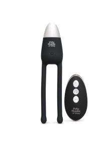 Zdalnie sterowane jajeczko wibrujące i masażer łechtaczki - Fifty Shades of Grey Relentless Vibrations Remote Control Couples Vibe  