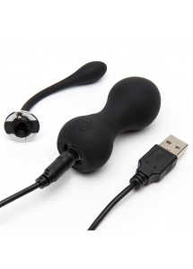 Zdalnie sterowany masażer mięśni kegla - Fifty Shades of Grey Relentless Vibrations Remote Control Kegel Balls  