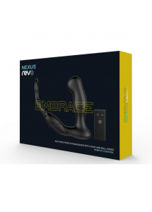 Zdalnie sterowany masażer prostaty z pierścieniami na penisa i jądra - Nexus Revo Embrace Waterproof Remote Control Rotating Prostate Massager   