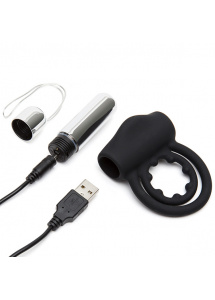 Zdalnie sterowany pierścień na penisa - Fifty Shades of Grey Relentless Vibrations Remote Control Love Ring  