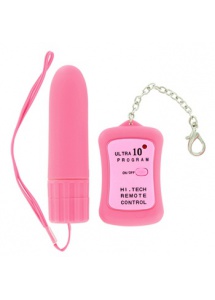 Zdalnie sterowany wibrator pocisk Remote Control Power Bullet Pink