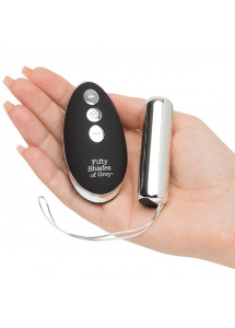 Zdalnie sterowany wibrator podręczny - Fifty Shades of Grey Relentless Vibrations Remote Control Bullet Vibe  