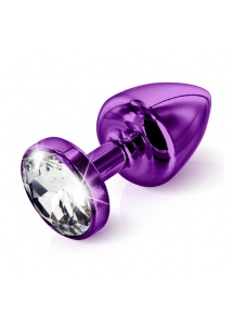 Zdobiony plug analny - Diogol Anni Butt Plug Round Purple 30 mm Okrągły Fioletowy