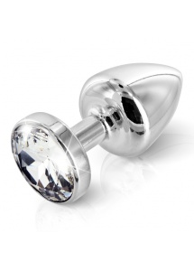 Zdobiony plug analny - Diogol Anni Butt Plug Round Silver Plated 35 mm Okrągły Srebrny