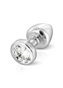 Zdobiony plug analny - Diogol Anni R Butt Plug Clover Silver 25 mm Koniczyna Srebrny