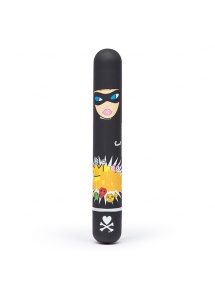 Ozdobiony wibrator klasyczny - Tokidoki Classic Vibrator  Black Robber Woman