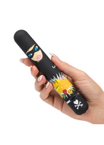 Ozdobiony wibrator klasyczny - Tokidoki Classic Vibrator  Black Robber Woman