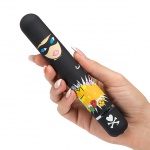 Ozdobiony wibrator klasyczny - Tokidoki Classic Vibrator  Black Robber Woman