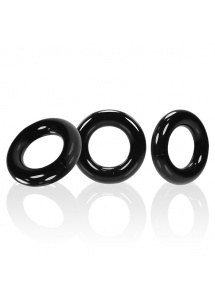 Zestaw 3 pierścienie na penisa - Oxballs Willy Rings 3-pack   Czarny
