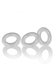 Zestaw 3 pierścienie na penisa - Oxballs Willy Rings 3-pack   Przezroczysty