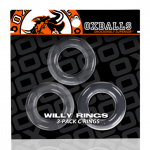 Zestaw 3 pierścienie na penisa - Oxballs Willy Rings 3-pack   Przezroczysty
