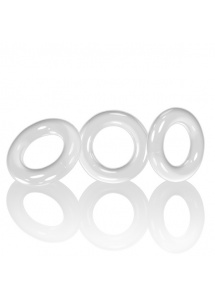 Zestaw 3 pierścienie na penisa - Oxballs Willy Rings 3-pack   Biały