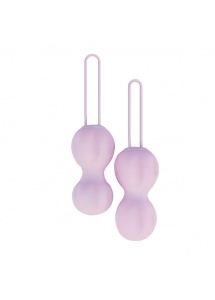 Zestaw podwójny  do ćwiczeń mięśni kegla - Nomi Tang IntiMate Kegel Set Plus   Różowy