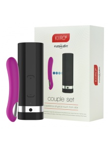 Zestaw do cyberseksu na odległość - KIIROO wibrator Pearl 2 i masturbator Onyx+ Fioletowy