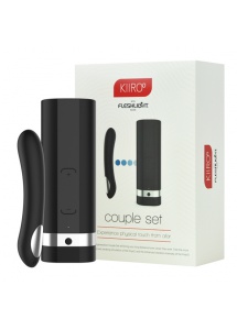 Zestaw do cyberseksu na odległość - KIIROO wibrator Pearl 2 i masturbator Onyx+ Czarny