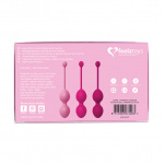 Zestaw do treningu mięśni kegla dla zaawansowanych - FeelzToys FemmeFit Advanced Pelvic Muscle Training Set 3 pcs  