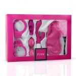 Zestaw gadżetów erotycznych z wibratorem króliczkiem - Loveboxxx I Love Pink Gift Set  