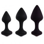 Zestaw 3 korków analnych - FeelzToys Bibi Butt Plug Set 3 szt Czarny