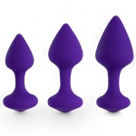 Zestaw 3 korków analnych - FeelzToys Bibi Butt Plug Set 3 szt Fioletowy