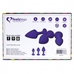 Zestaw 3 korków analnych - FeelzToys Bibi Butt Plug Set 3 szt Fioletowy