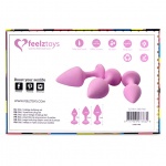 Zestaw korków analnych - FeelzToys Bibi Butt Plug Set 3 szt Różowy