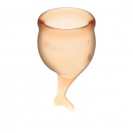 Zestaw kubeczków menstruacyjnych - Satisfyer Feel Secure Menstrual Cup Pomarańczowy