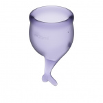 Zestaw kubeczków menstruacyjnych - Satisfyer Feel Secure Menstrual Cup Fioletowy