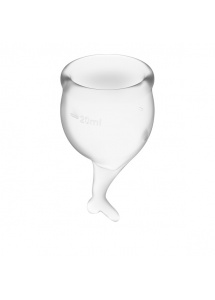 Zestaw kubeczków menstruacyjnych - Satisfyer Feel Secure Menstrual Cup Przezroczysty