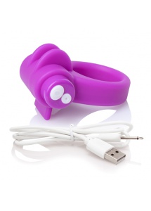 Zestaw mini wibrator plus pierścień i nakładka - The Screaming O Charged CombO Kit #1  Fioletowy