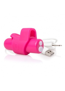 Zestaw mini wibrator plus pierścień i nakładka - The Screaming O Charged CombO Kit #1  Różowy