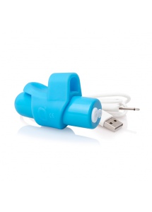Zestaw mini wibrator plus pierścień i nakładka - The Screaming O Charged CombO Kit #1  Niebieski
