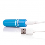 Zestaw mini wibrator plus pierścień i nakładka - The Screaming O Charged CombO Kit #1  Niebieski