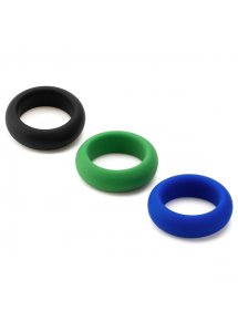 Zestaw pierścieni erekcyjnych na penisa i jądra - Je Joue Silicone C-Ring 3-Pack   