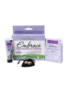 Zestaw ścieśniający waginę żel plus kulki gejszy - Intimate Organics Embrace Tightening Collection 