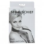 Zestaw smycz i obroża - Sportsheets Sex & Mischief Leash & Collar Czarny