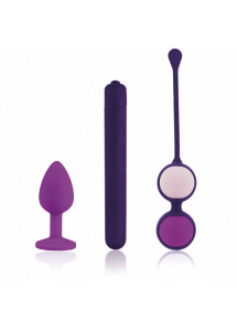 Zestaw wibrator, kulki, korek analny - RS Essentials First Vibe Kit  